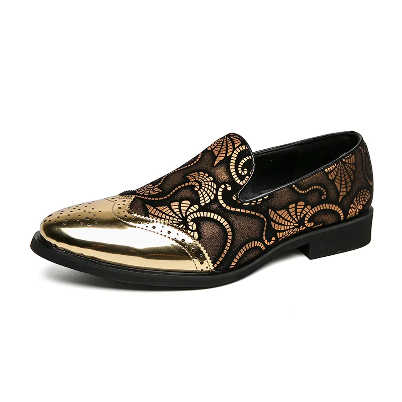 Luxury Men's Leather Dress Shoes - Classic Oxford Shoes for Wedding, Prom,  and Gentleman's Style - Gold, Blue, & National Pattern from Dhgate Dress  Shoes - price 23.64