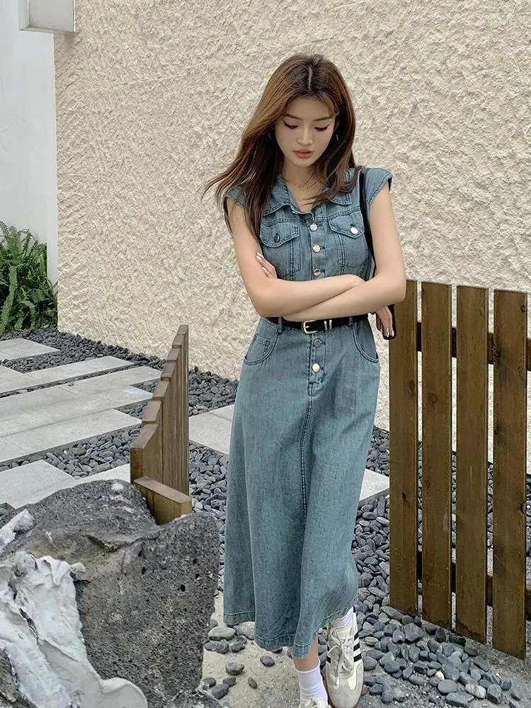 denim dress jumper Iris Overall Dress Medium at SexyModest