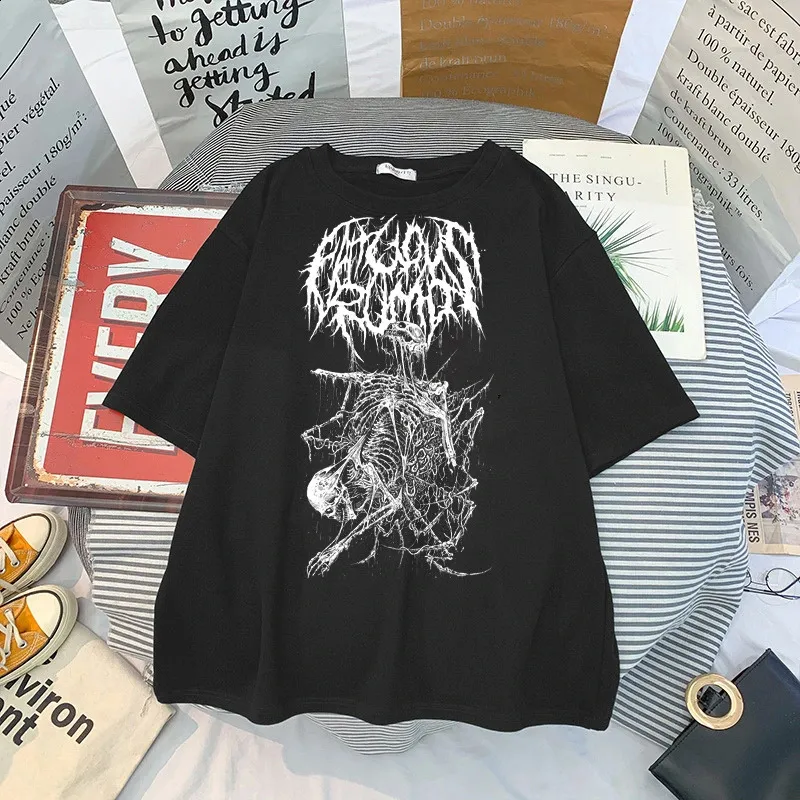 Fashion Sport Long Sleeve Summer Men Skull T-Shirt Printed Baggy