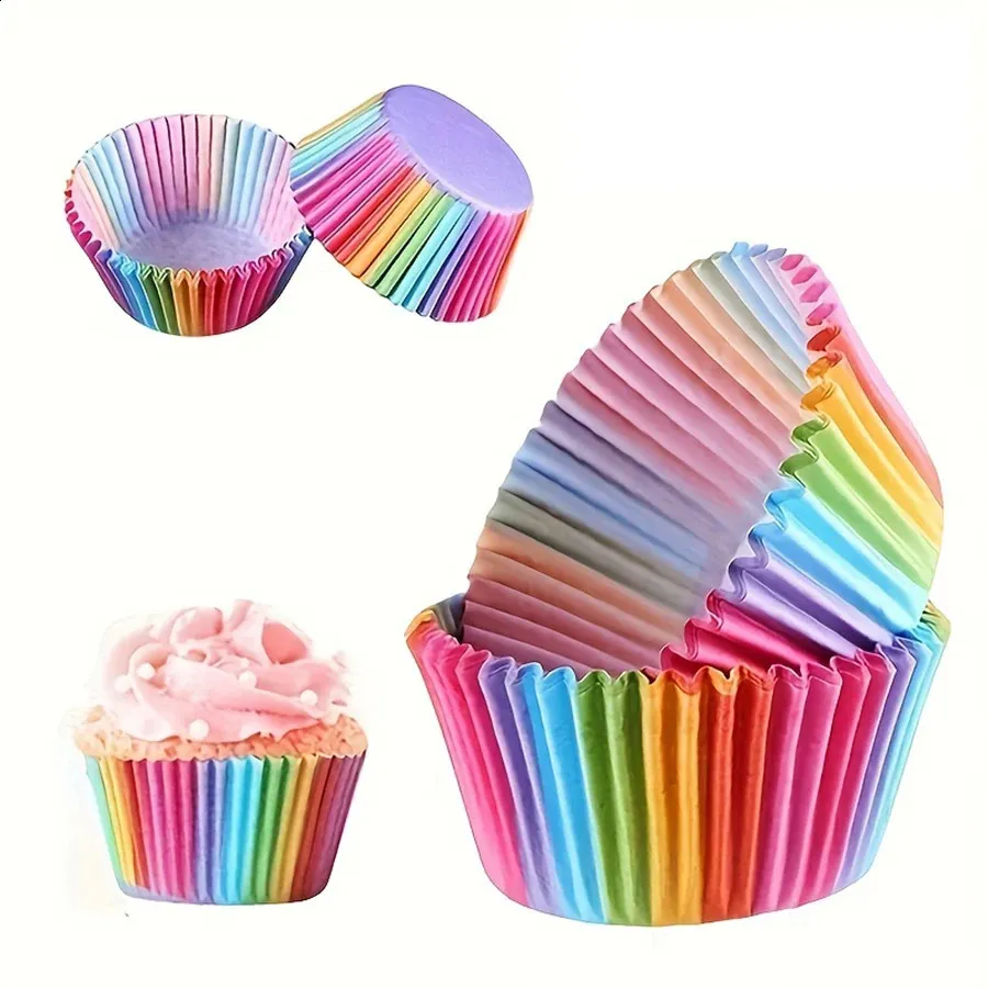 100 pirottini di carta, per muffin, per cupcake, per