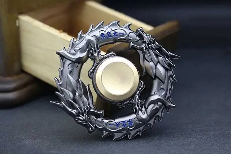 ドラゴンメタルフィジェットスピナー亜鉛合金ジャイロロータリーEDC