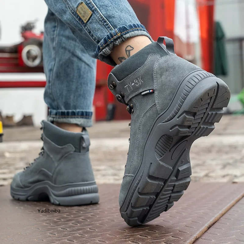 SL-Saint Waterproof Steel Toe 8 Inch Work Boots For Men Loggers And Hunt Industrial&Construction Insulated Safety Shoes Breathable Performance