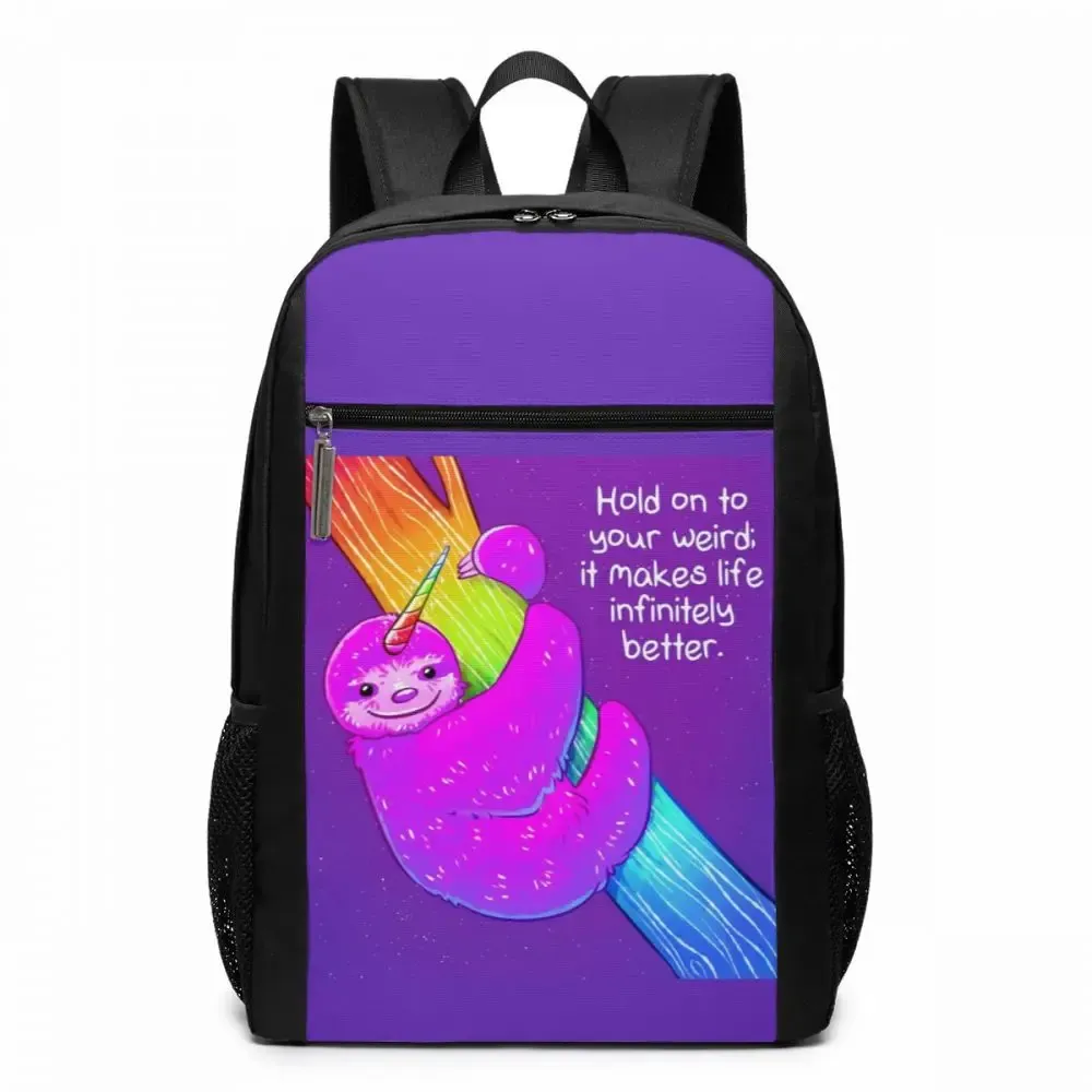 ZCJB-WSRY Kids Sloth Backpack - 16 Inch Colorful School Bookbag For Boys & Girls, Padded Straps