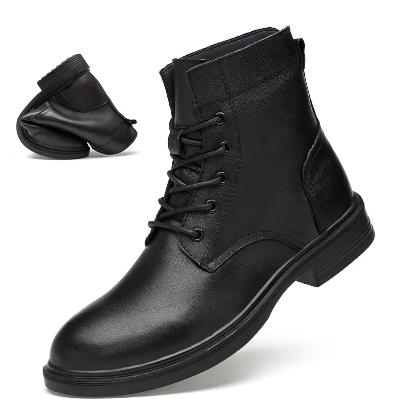High Quality Genuine Leather Mens Winter Ankle Boots... From Factory  Hdseller, Bulk $85.16 | DHgate.Com