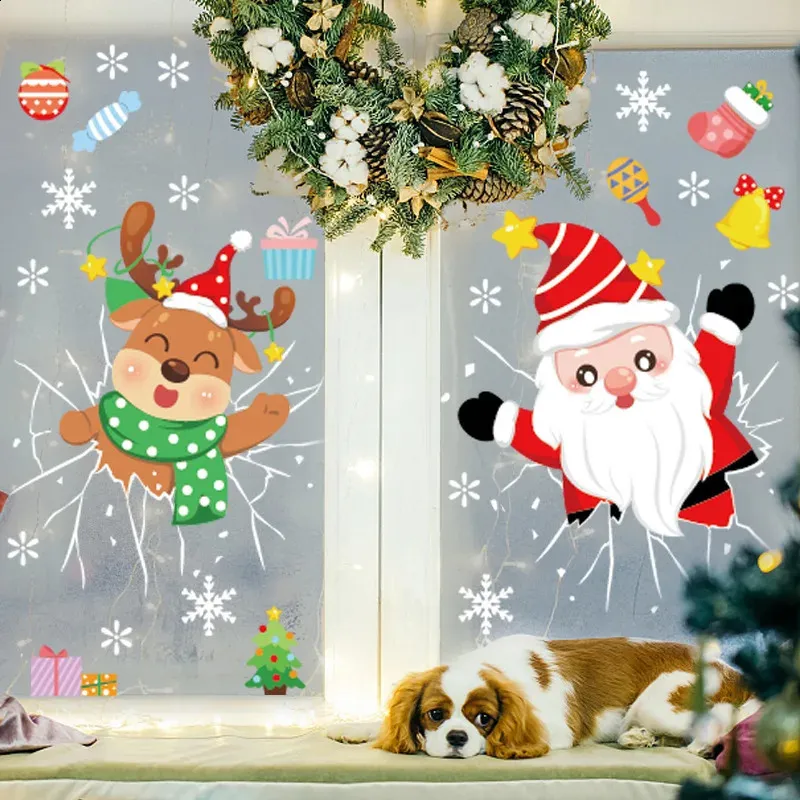 thumbnail image 2 of Blue Magic Design Victorian Reindeer & Snowflake Window Sticker – Festive Vinyl Wall Decal 2 of 3