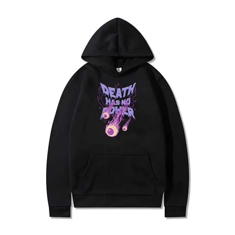 Mens Y2K Goth Hoodie Black Sweatshirt With Distressed Design