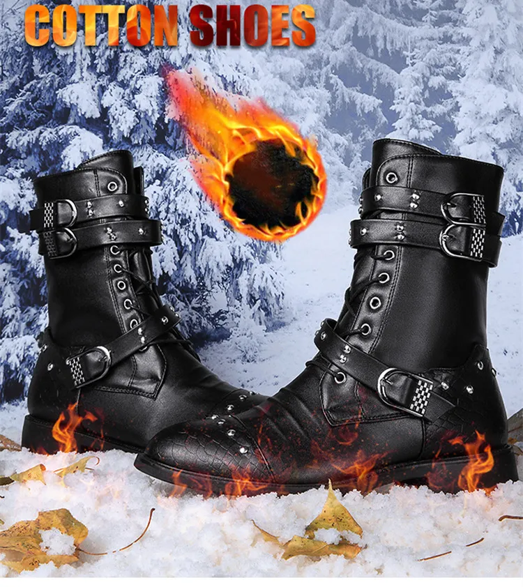 DHgate.com:Mens Black Leather Motorcycle Boots - Gothic Punk DHgate.com:Mens Black Leather Motorcycle Boots - Gothic Punk