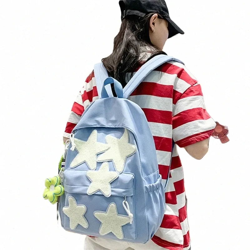 Korean Star School Backpack: Cute Casual for Teen Girls