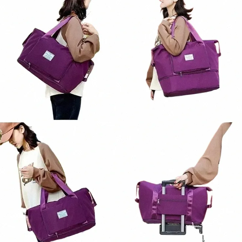 Large Capacity Folding Travel Bag Waterproof Duffel Tote for