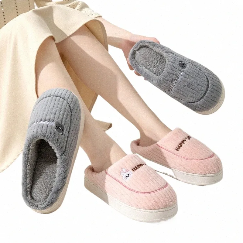 Warm Winter Toe Wrap Slippers Cozy Indoor Slides for Men Women