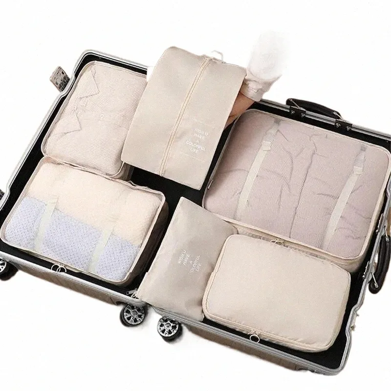 Travel Organizer Set Lightweight Suitcase Packing Cubes for