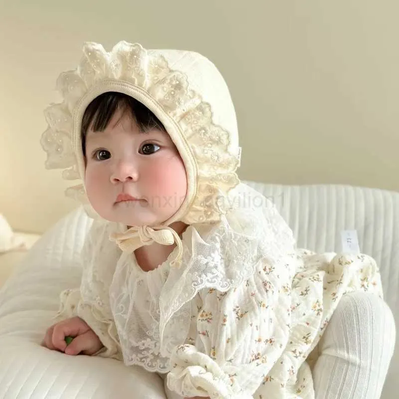 Soft Cotton Newborn Hats for Girls Lace Ruffle Princess Design, Windproof  Baby Caps, Shop Now!