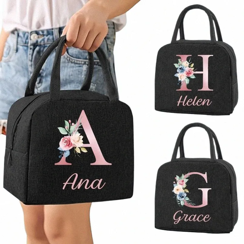 Custom Insulated Initial Lunch Bag With Name For Women And Kids Thermal Cooler Pouch For Ice Food And Picnic Portable And Gift Ready H7IA From Easecarry 6.77 DHgate.Com
