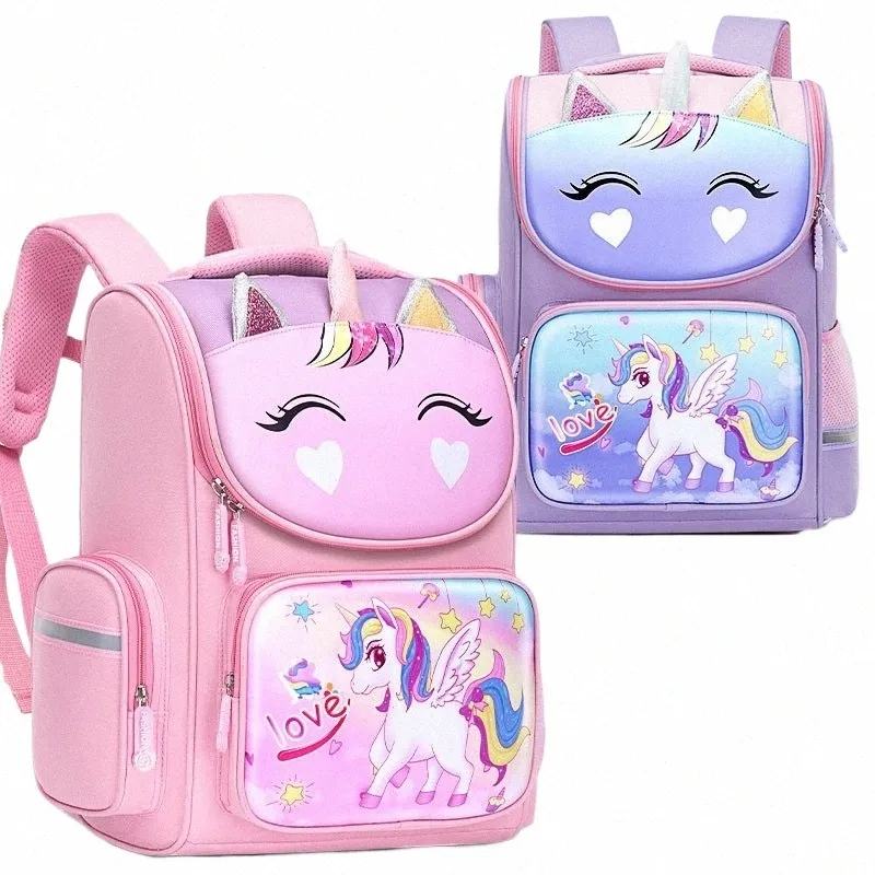Cute Kids Backpack: Waterproof PU Leather School Bag for