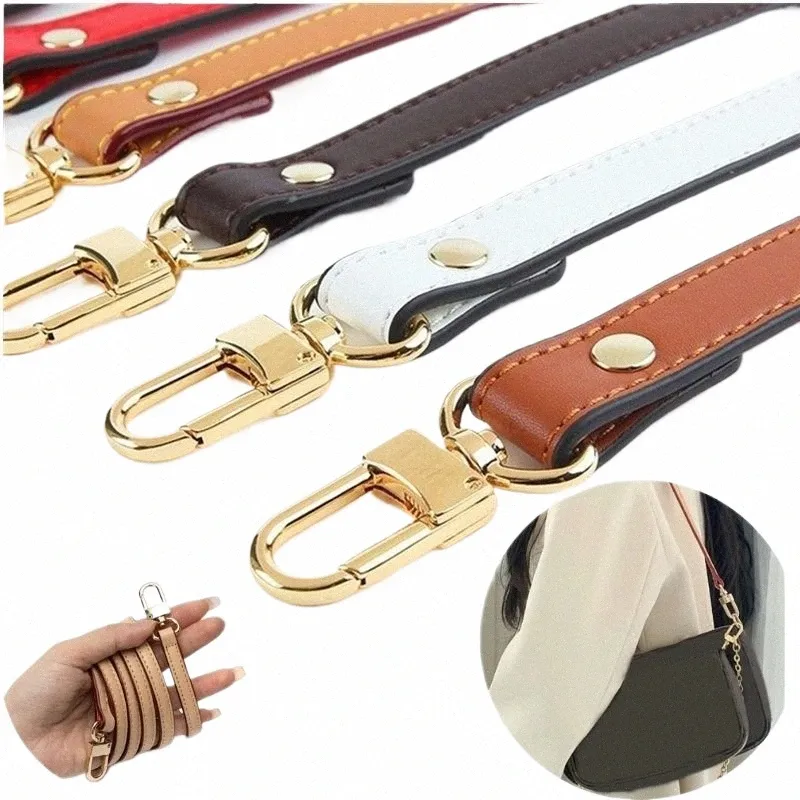 high Quality Genuine Leather Bag Strap Bag Strap Handbag Handle Shoulder Crossbody Belt Adjustable Replacement Bags Accories p6PC