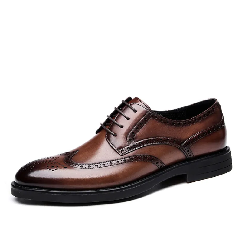 knee length dresses for ladies Black Leather Shoes - Men's Dress Shoes Rental main image 1