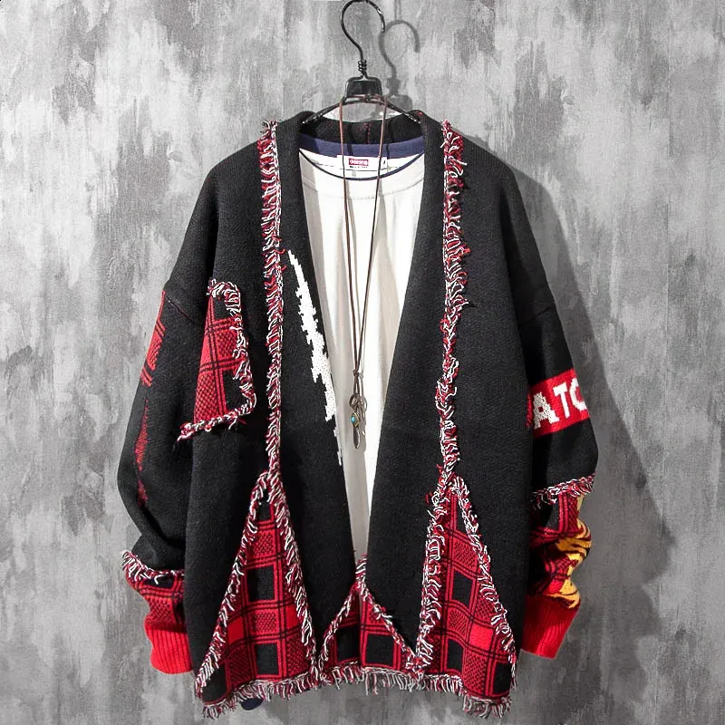 Jersey De Punto Patchwork Para Hombre - Abrigado, De Gran Tamaño, Ideal Para Otoño E Invierno
