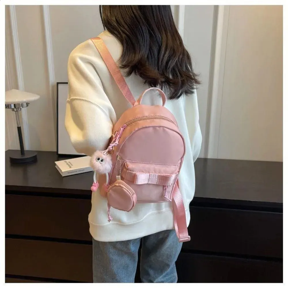 Shimmer Mini Backpack with Tulle Straps, Faux Leather, 9x10.5x4.5 Inches Cnoles | Bags | Leather Backpack Purse For Women Fashion  main image 2