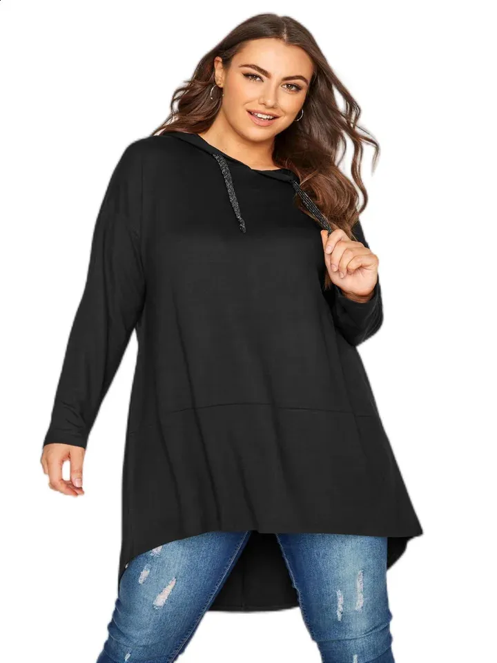 Elegantes Sudaderas Negras De Talla Grande Para Mujeres Perfectas