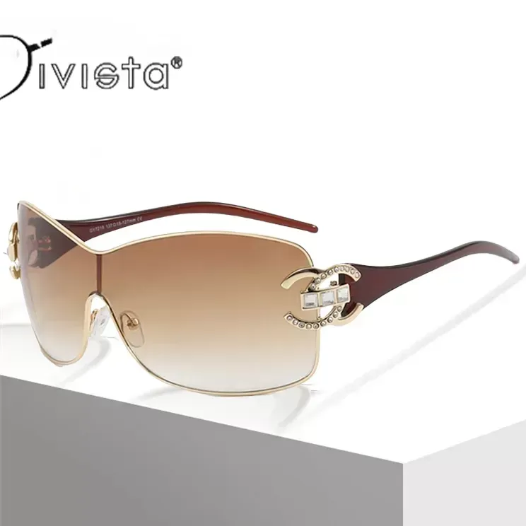 Oversized Riml Sunglasses Women 2000S Sunglasses Gradient  display picture 1