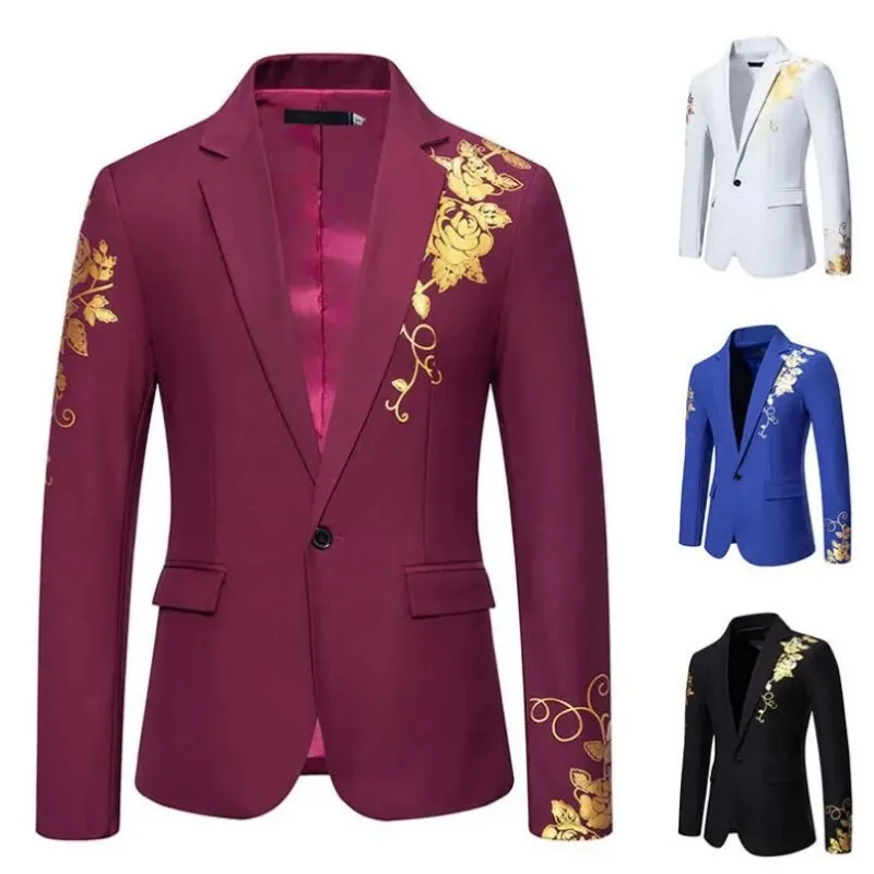 YOUTHUP Mens Slim Fit Embroidery Blazer Single Breasted 1 Button Floral Suit Coat Floral Wedding Jackets, Blue-607 YOUTHUP Mens Slim Fit Embroidery Blazer Single Breasted 1 Button Floral Suit Coat Floral Wedding Jackets, Blue-607
