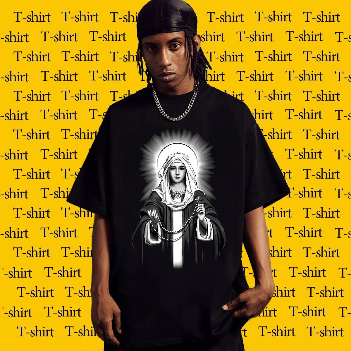 Wholesale 100% Cotton Oversized Crew Neck T Shirt With Virgin