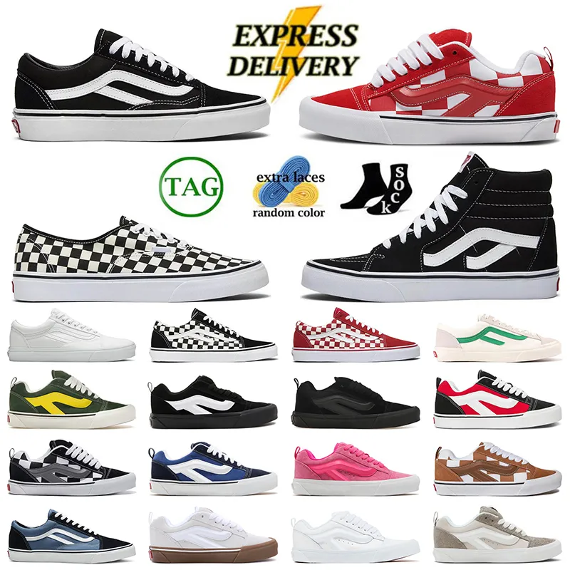 Designer Knu Skool Casual Shoes Canvas Trainers Black White Checkerboard Sneakers Outdoor Athletic Sneakers Mens Womens Plate Forme Loafers Chaussure DHgate From SG 20.39 DHgate