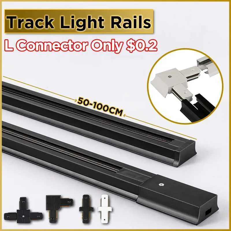 Led Rails Connection Electrified LED light track lighting Rails - 2 Wire,...
