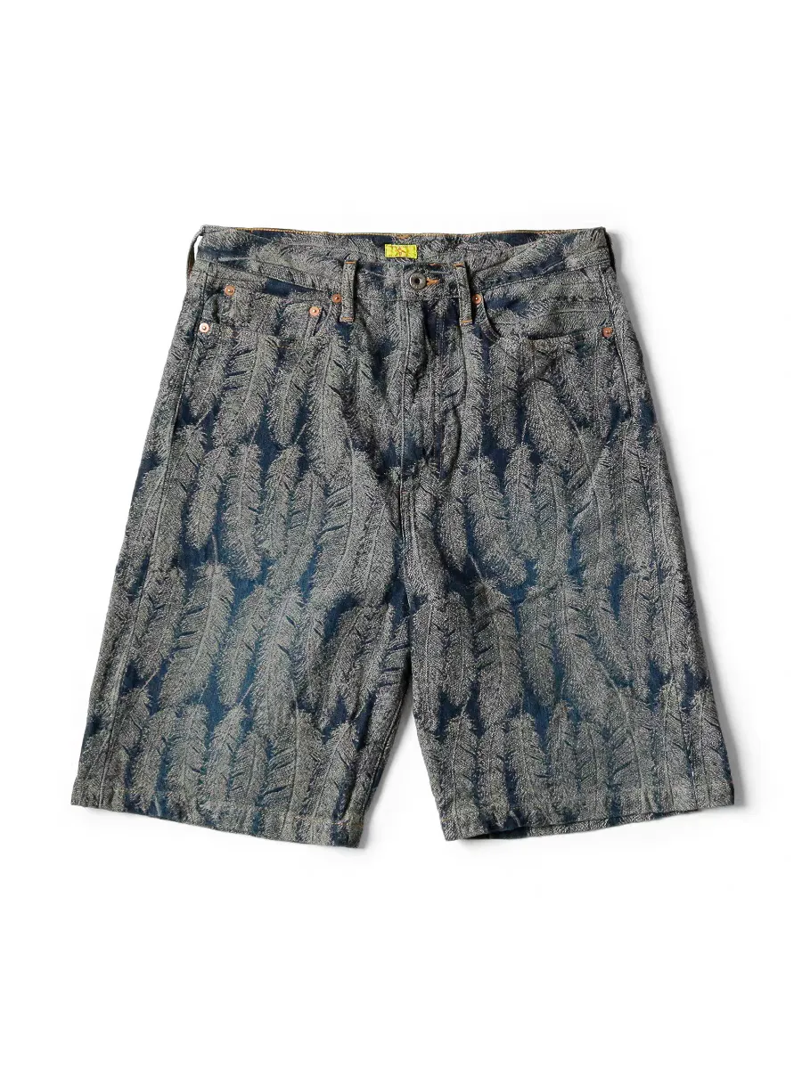 DHgate.com:Distressed Blue Gemstone-Inlaid Denim Shorts