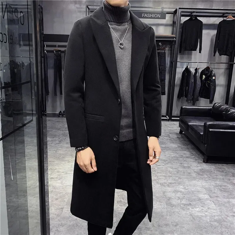 knee length dresses for ladies Coat Mens Light Gray Double-Breasted Wool Overcoat â€“ Classic Long Dress  Coat for Winter main image 0