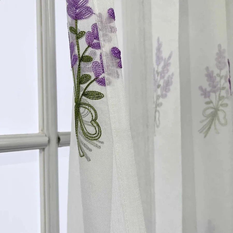 Purple Lavender Floral Sheer Curtains For Living Room Bedroom From  Bethang168, $16.17 | DHgate.Com, image size:900x900