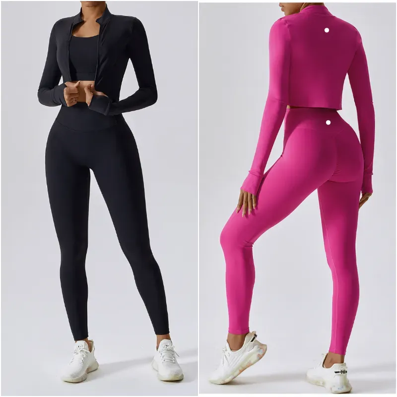 Womens Alo Yoga Sweat Suit Set Three Piece Vest, Pants, And