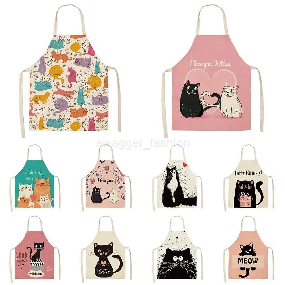 Bib Pattern Cat Cat Pattern Kitchen Bibs, Waterproof Bib Aprons for Women and Men, Home ...