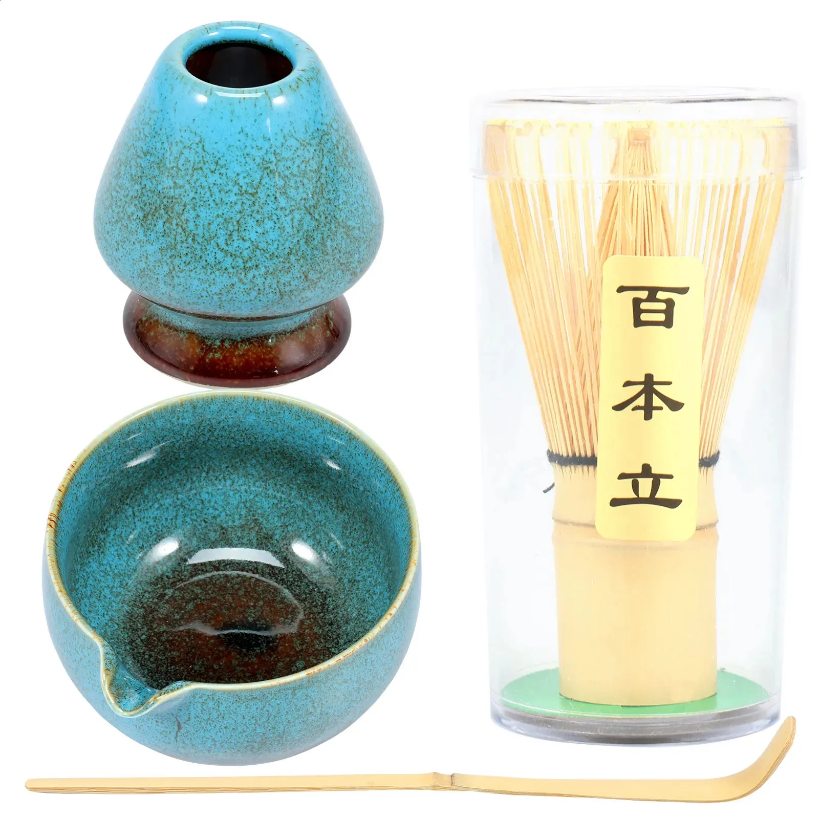 Matcha Kit Ceramic Set With Bamboo Whisk Scoop Bowl Jamaica
