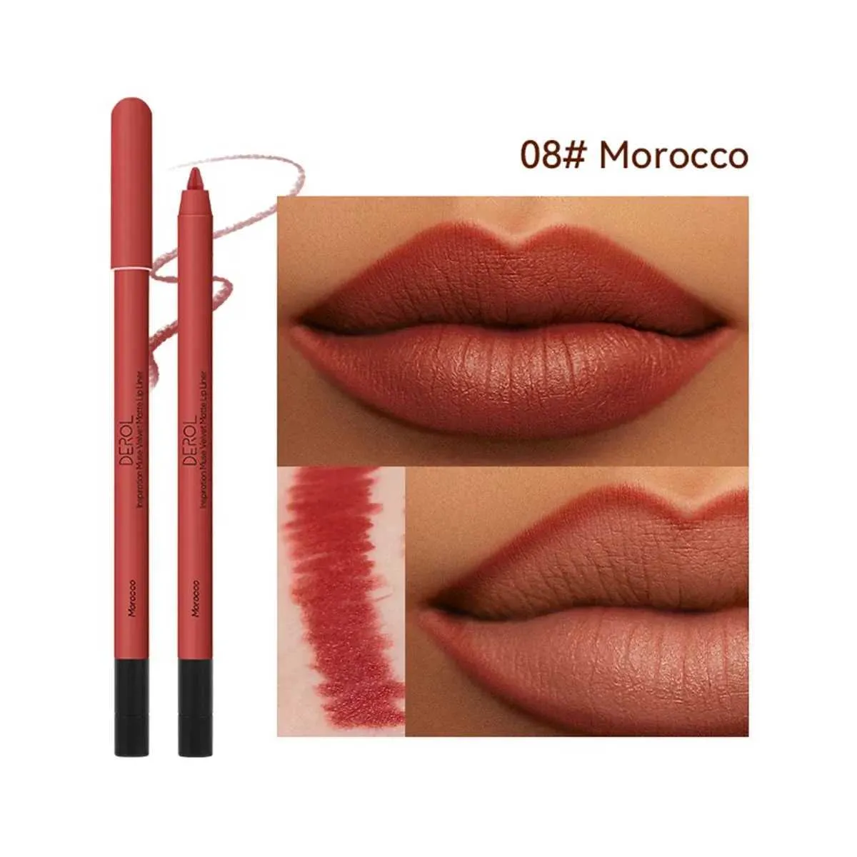Jutqut Mattierender Lippenkonturenstift – Wasserfest & Mit Anspitzer