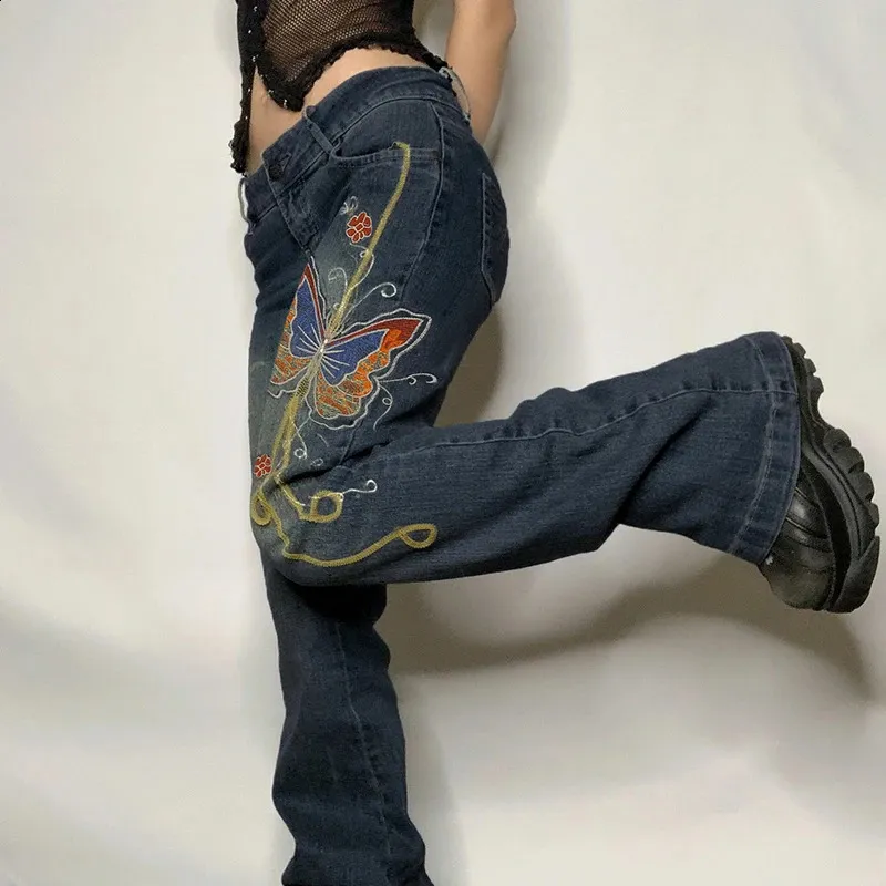 パンツ 00s ATTACHMENT banana flared denim Y2K Y2K Flare Pants For Women Low Rise Cargo Pants Retro