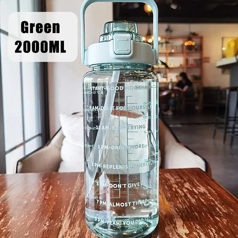 240730 2 Liter Sports Water Bottles With Straw Time... From Tsukistore,  $8.61 | DHgate.Com