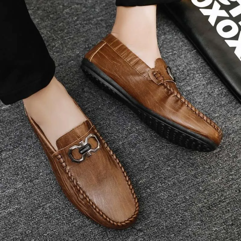 DHgate.com:Casual Leather Loafers for Men: Breathable Summer Driving Shoes  with Low Cut Sleeves:Shoes \u0026 Accessories