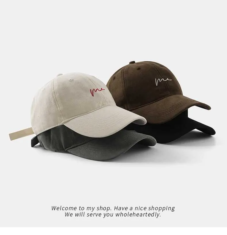 Retro Embroidered Duck Tongue Baseball Hat Adjustable  display picture 2