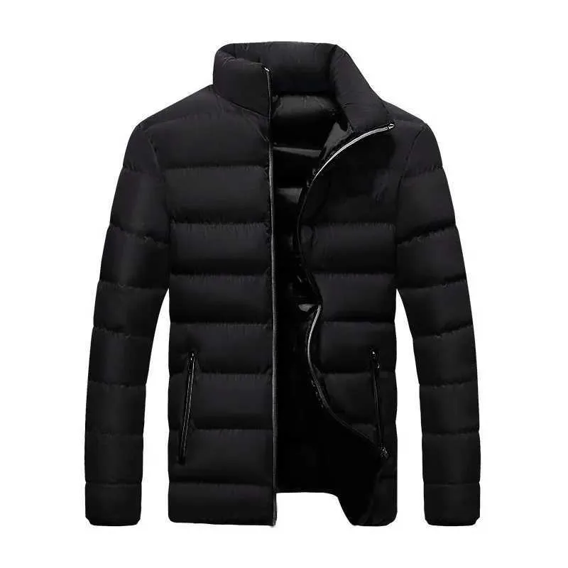 Mens Winter Cotton Padded Jacket - New Long Sleeve Stand Collar