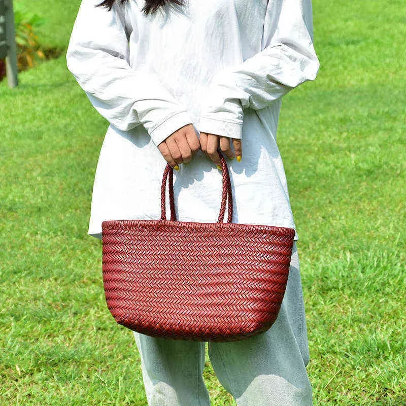 Dragon Diffusion Woven Leather Tote Bag Stylish Net Red Woven Handbag For Womens Shopping And More From Wangcai33 86.36 DHgate.Com