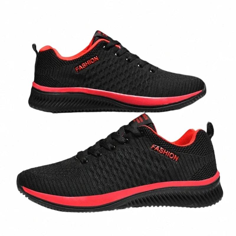 Large Size Running Shoes Men's Women's Lightweight Sport Sneakers,  Breathable Gym Shoes, Sizes 47-48, Black/Red, Free Shipping
