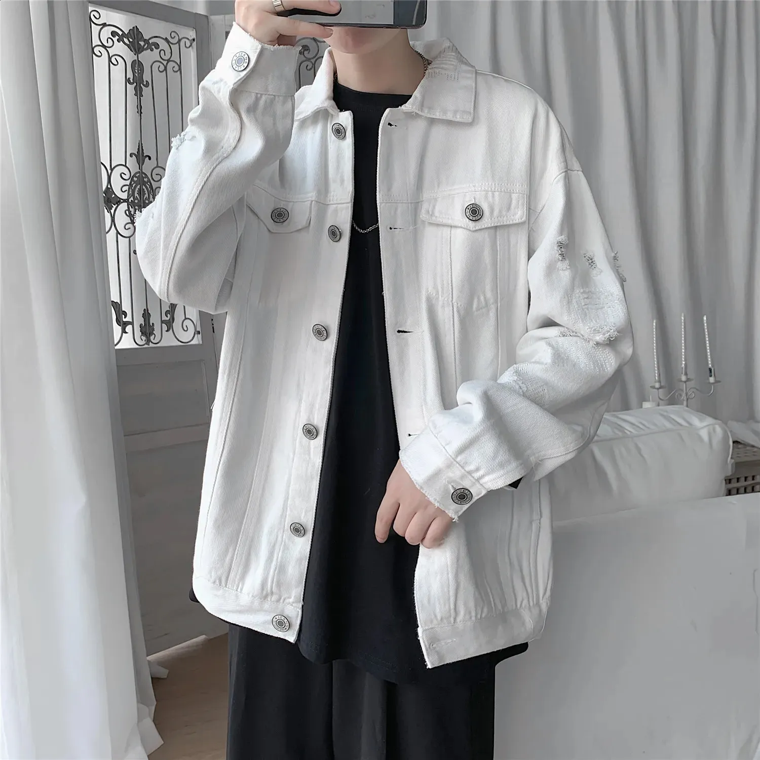 LAPPSTER Vintage Black Jean Jacket Y2k Streetwear... From 