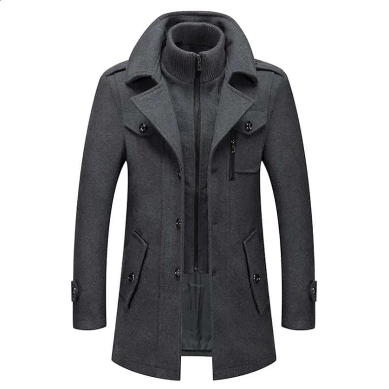 Winter Style Fashion Dressy Coats For Men Men's Notch Lapel Double