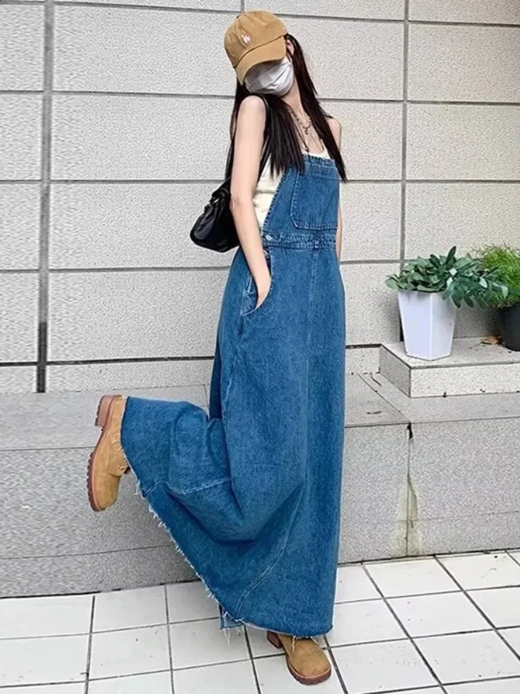 Street Style High Fit Overalls with Pendant - Loose Fit Denim Denim Pinafore Dress for Women's Summer and Autumn Fashion - Size Up (240729) Denim Dress Loose Pendant Ski Long High Fit Overalls Fashion Retro Street  Womens Summer Autumn Dress Size Up 240729 From Hu01, $25.48 | DHgate.Com