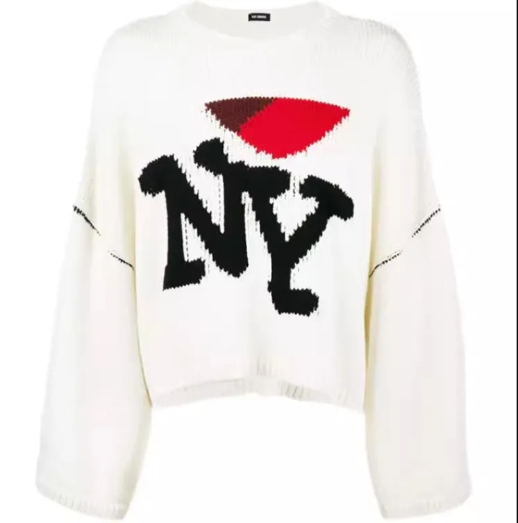 RAFSIMONS NYロゴ クロップドニット Raf Simons 2024SS NY Logo Pullover Sweater – Mens From Keycn