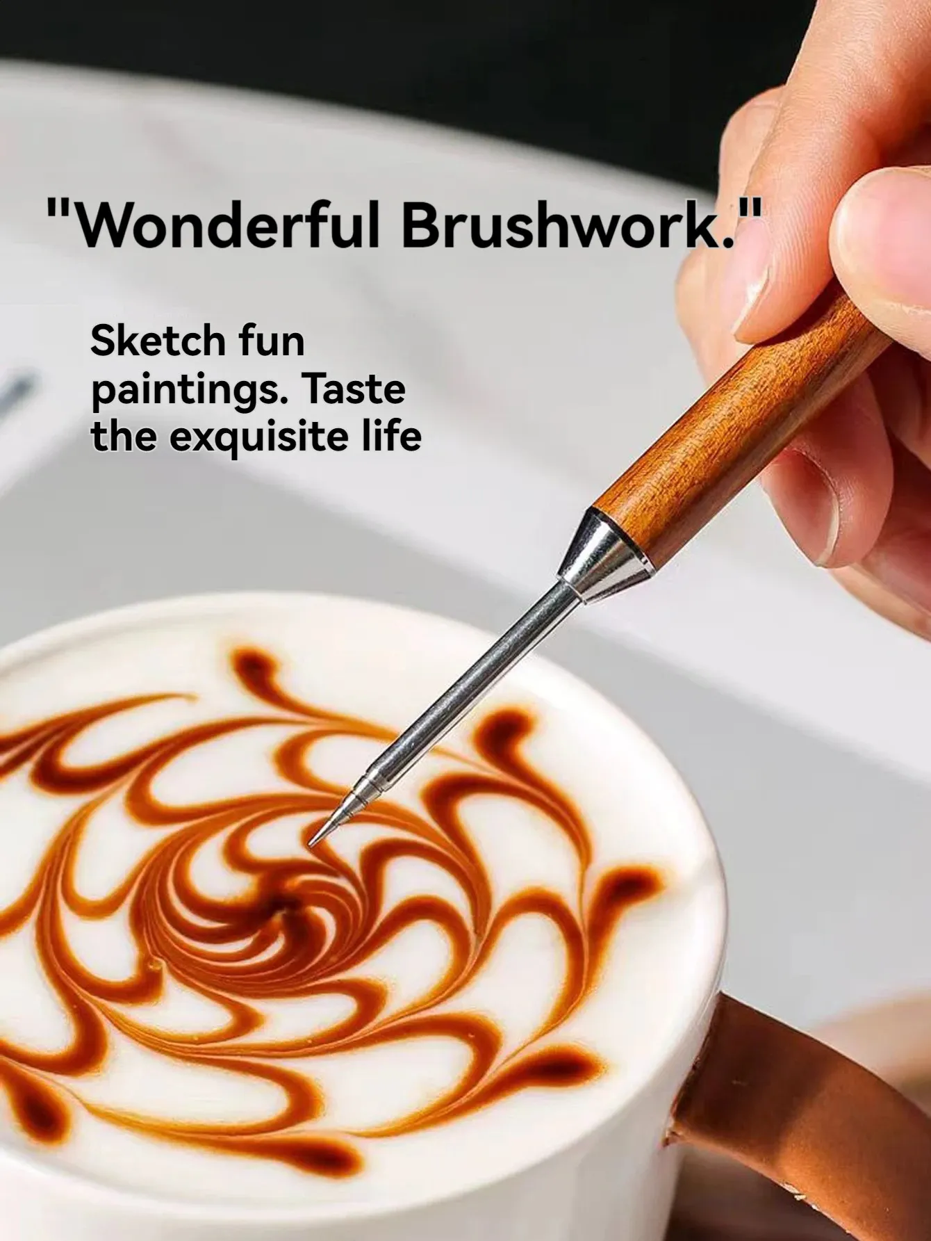 4-Pack Barista Latte Art Pens - 304 Stainless Steel Coffee Decorating Tools For Creative Designs