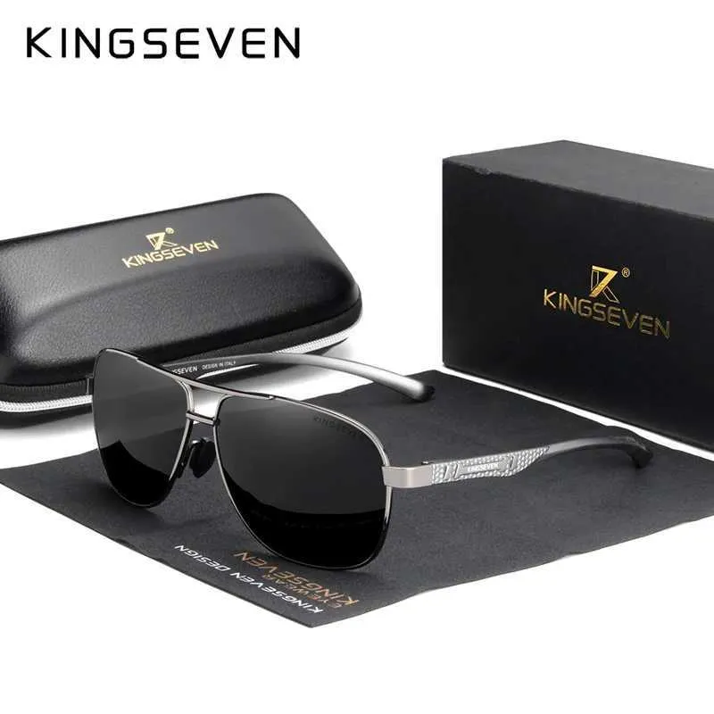 KINGSEVEN Polarized Kingseven Sunglasses With Mirror Lens For Women And Men Vintage Aluminum Eyewear For Driving And Sun Protection Temple Gafas De Sol Masculino From Us kansas 2.16 DHgate.Com