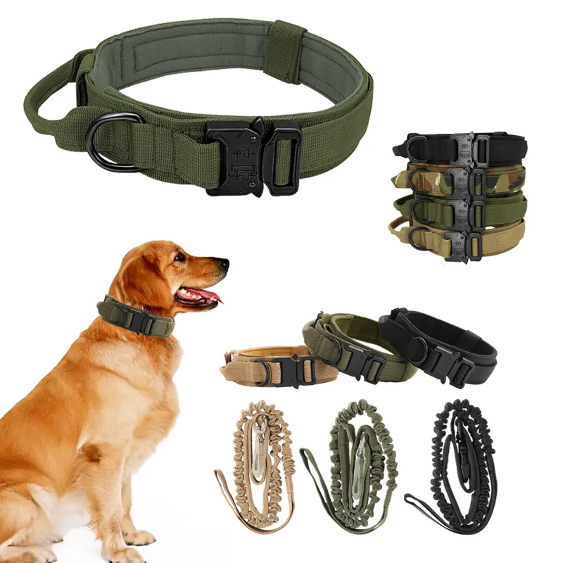 Curated visual reference: Picture Idea: Tactical Nylon Dog Collar Adjustable Durable For Large Medium Dogs