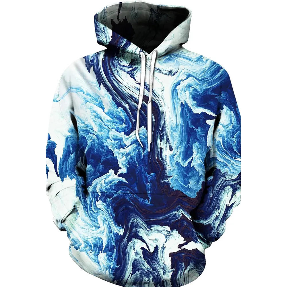 Men's Full Zip Hoodie Jacket Brown Brown 2 Gray Hooded Graphic Prints - View #2